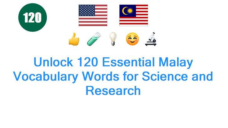Unlock 120 Essential Malay Vocabulary Words for Science and Research
